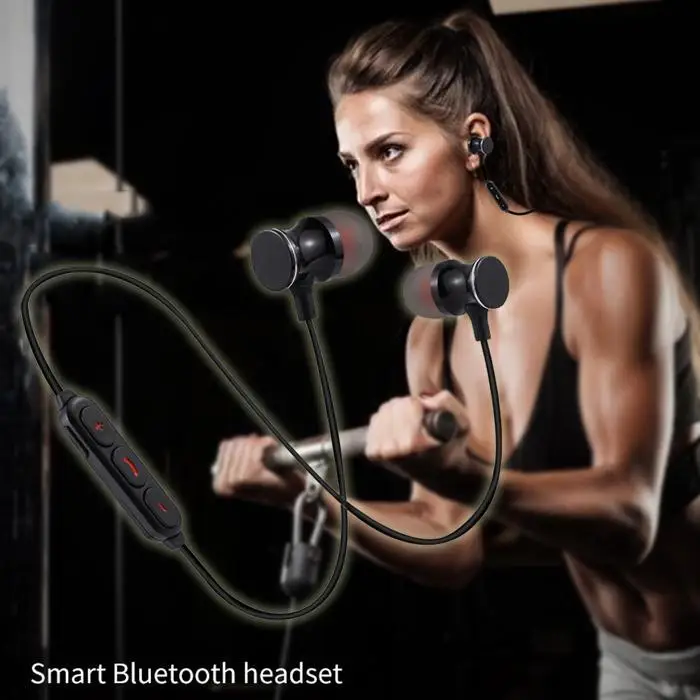 Магнитные беспроводные Bluetooth стерео в ухо тренажерный зал Повседневная и т. д. 68