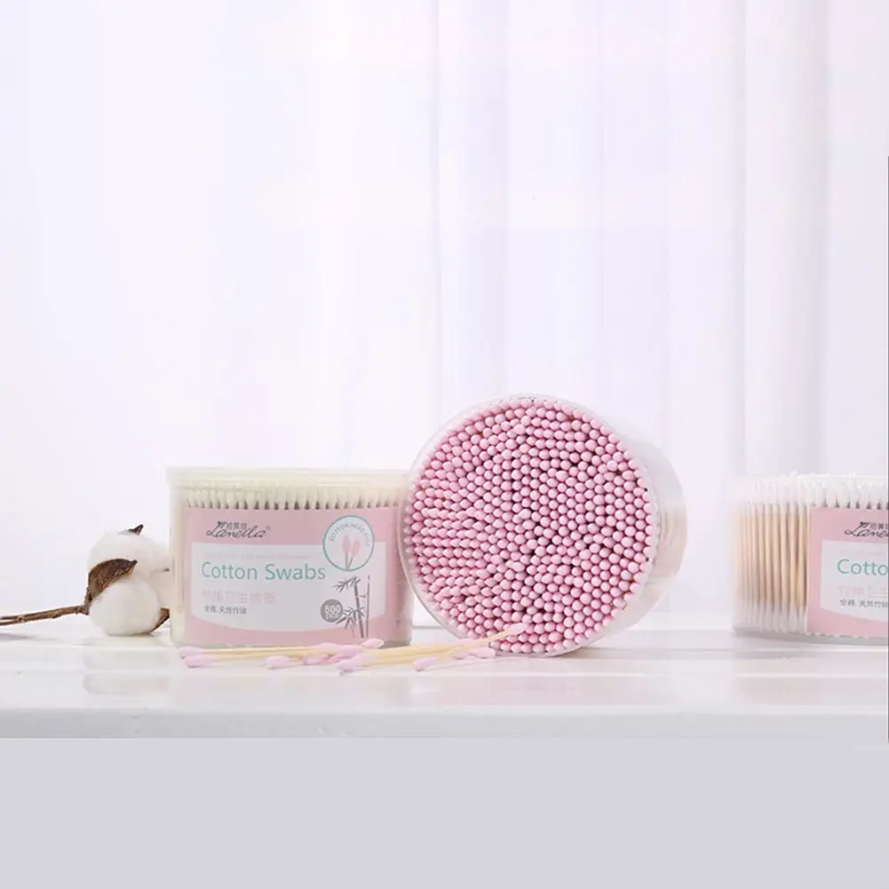 

XY Fancy 500 Pcs Disposable Double Head Cotton Swab Women Makeup Cotton Buds Tip Nose Ears Cleaning Tools