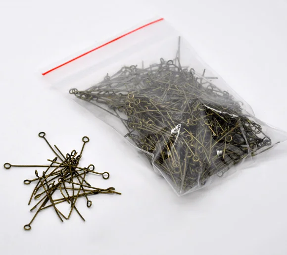 

DoreenBeads 500PCs Ancient Bronze Eye Pins 32x0.7mm(21 gauge) (B01744), yiwu