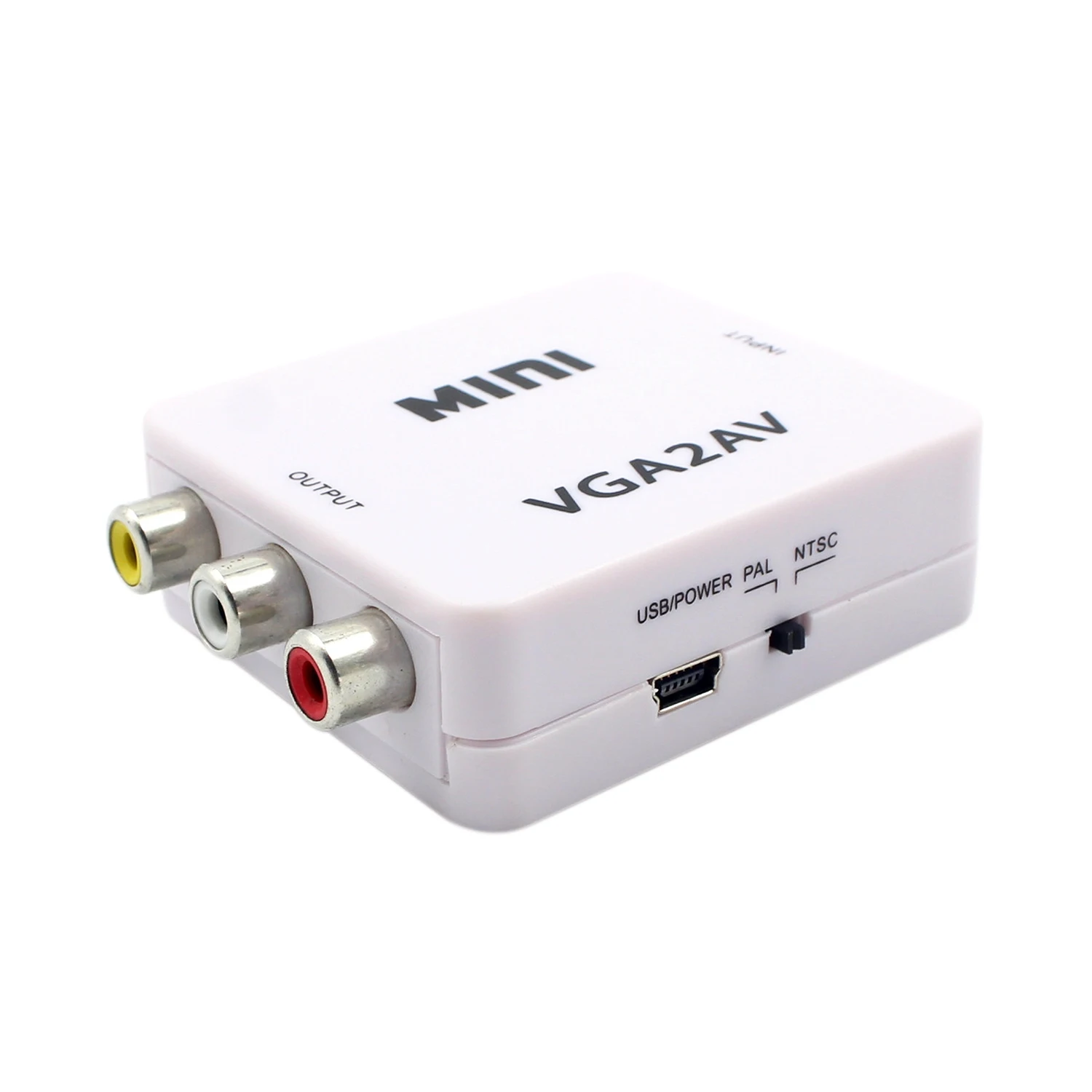 1080P мини VGA к RCA AV конвертер с 3 5 мм 2AV/CVBS Аудио + аудио ПК HDTV конвертер|Кабели HDMI| |