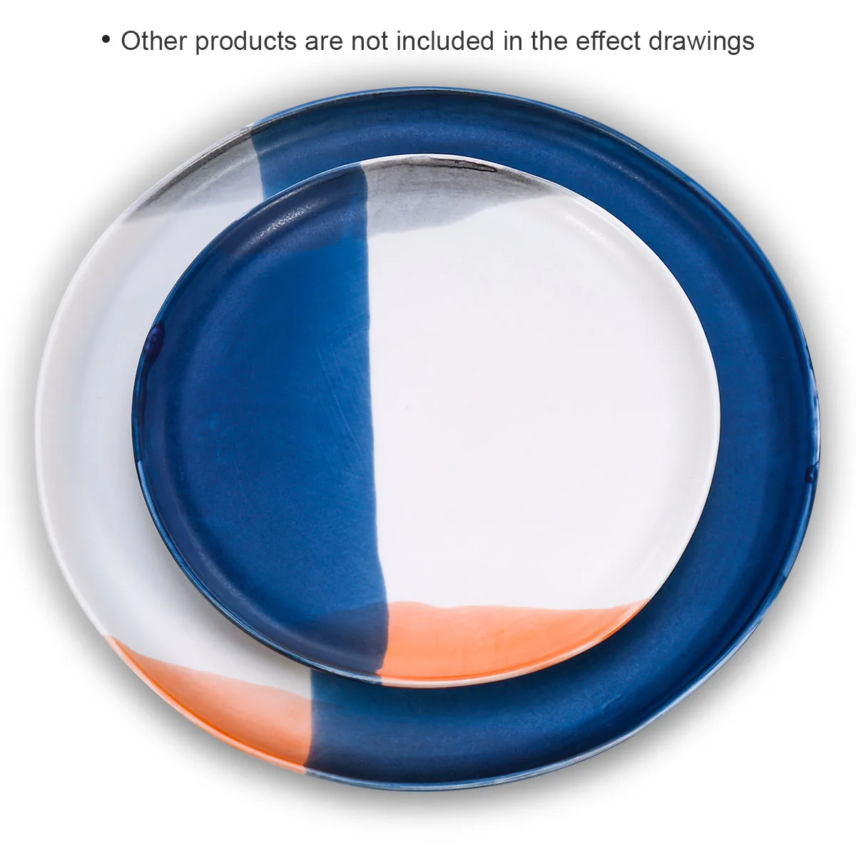 

10.6 in Ceramic Dinner Plate Home Decor Noodles Dish Plate Dinnerware Tableware Spaghetti Salad Fruit Large Saucer Round Dish