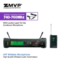 professional slx14 uhf wireless microphone karaoke system with cordless bodypack transmitter lavalier lapel clip mic 740 760mhz