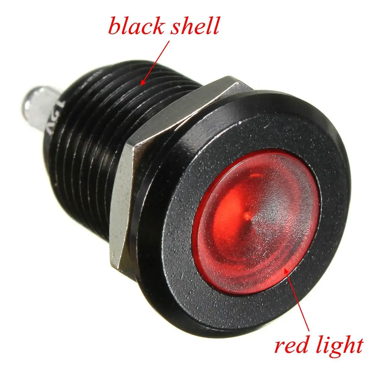 Светодиодный металлический индикатор светильник Flat Dash Lamp Screw Shape 15mm waterproof light LIGHT V