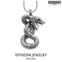 link chain necklace python snake 2018 new fashion 925 sterling silver jewelry european punk gift for men women boy girls