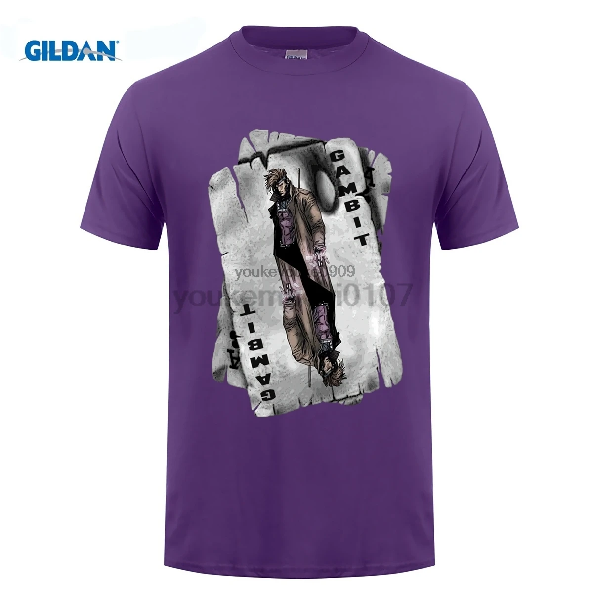 GILDAN Gambit комикс мультфильм Gamble футболки супергероев черная Базовая футболка