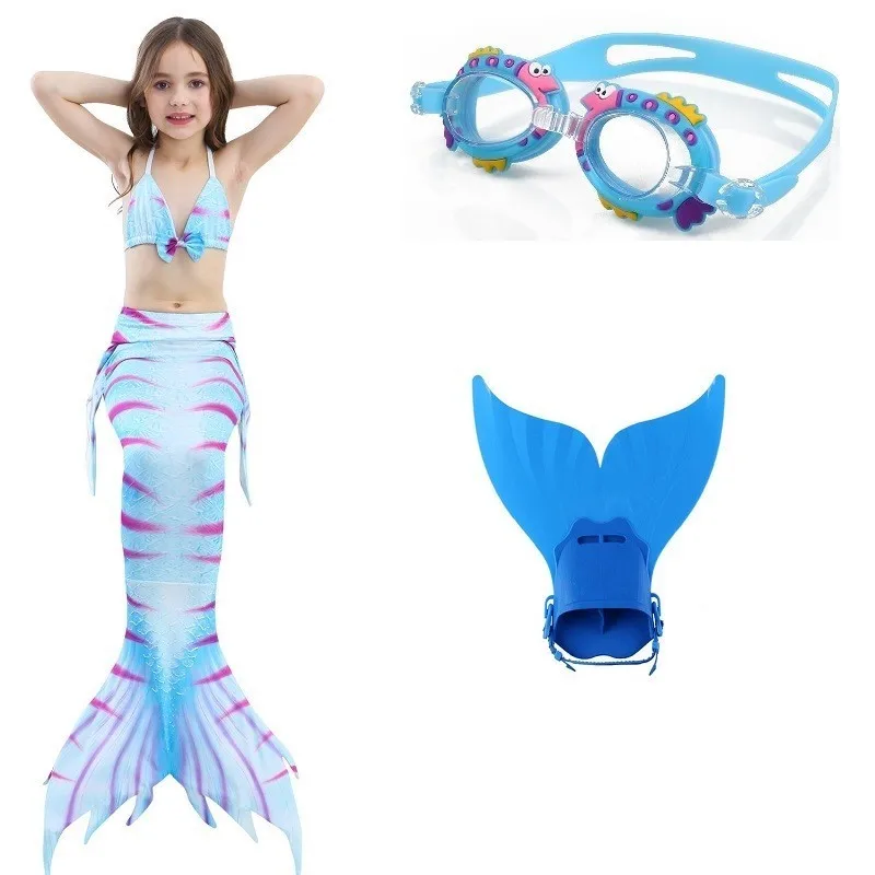 Моноласты Русалочки хвосты для купания костюм косплея детский купальный девочек