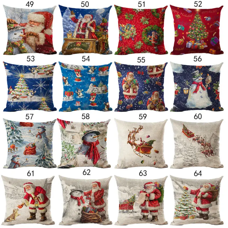 Hglegywsanta Рождественская подушка наволочка чехол домашние подарки Мягкая комната