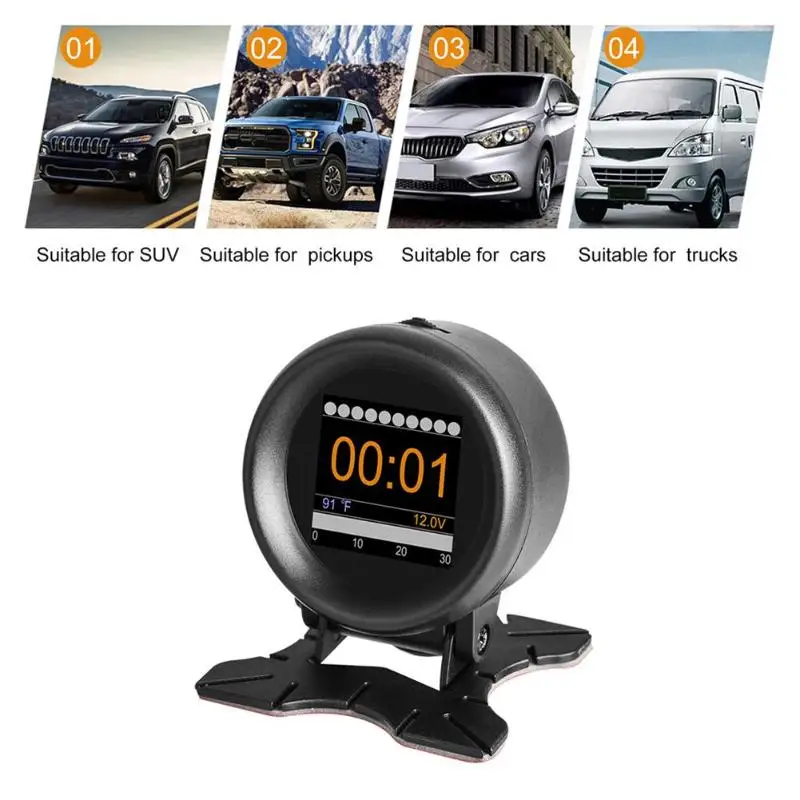 AUTOOL X60 OBD метр OBD2 HUD цифровой датчик температуры воды измеритель скорости