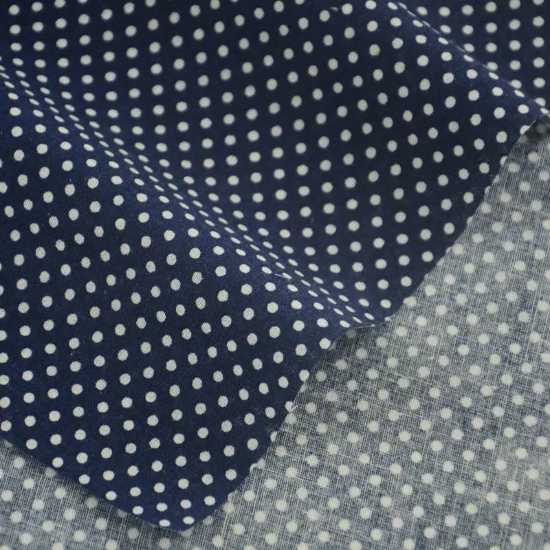 White Dot Design Blue Cotton Fabric Desk Patchwork Clothing Doll DIY Scrapbooking Sewing Crafts Decoration Cloth CM Home Textile|textile