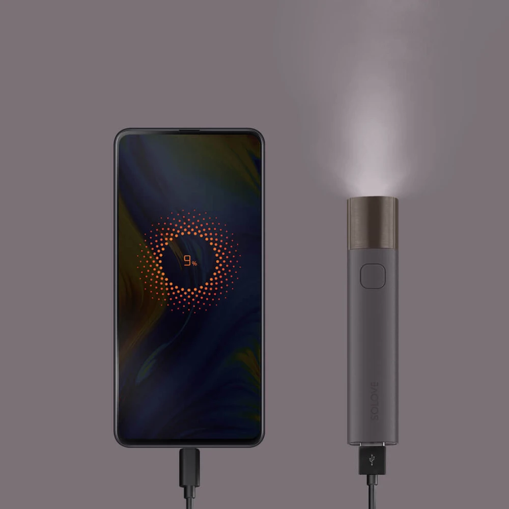 Новинка 2 в 1 3000 мА/ч Мощность банк SOLOVE X3 Электрический фонарь USB Перезаряжаемые