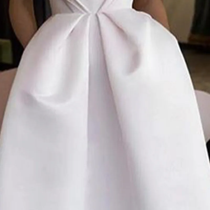 Летнее белое платье для свинга женское плиссированное миди на тонких бретельках