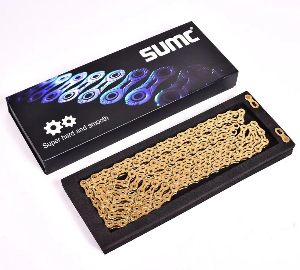 SUMC MTB 12 скоростная цепь золотая 12s Орел Золотая x1 x12 1x12 системный разъем в