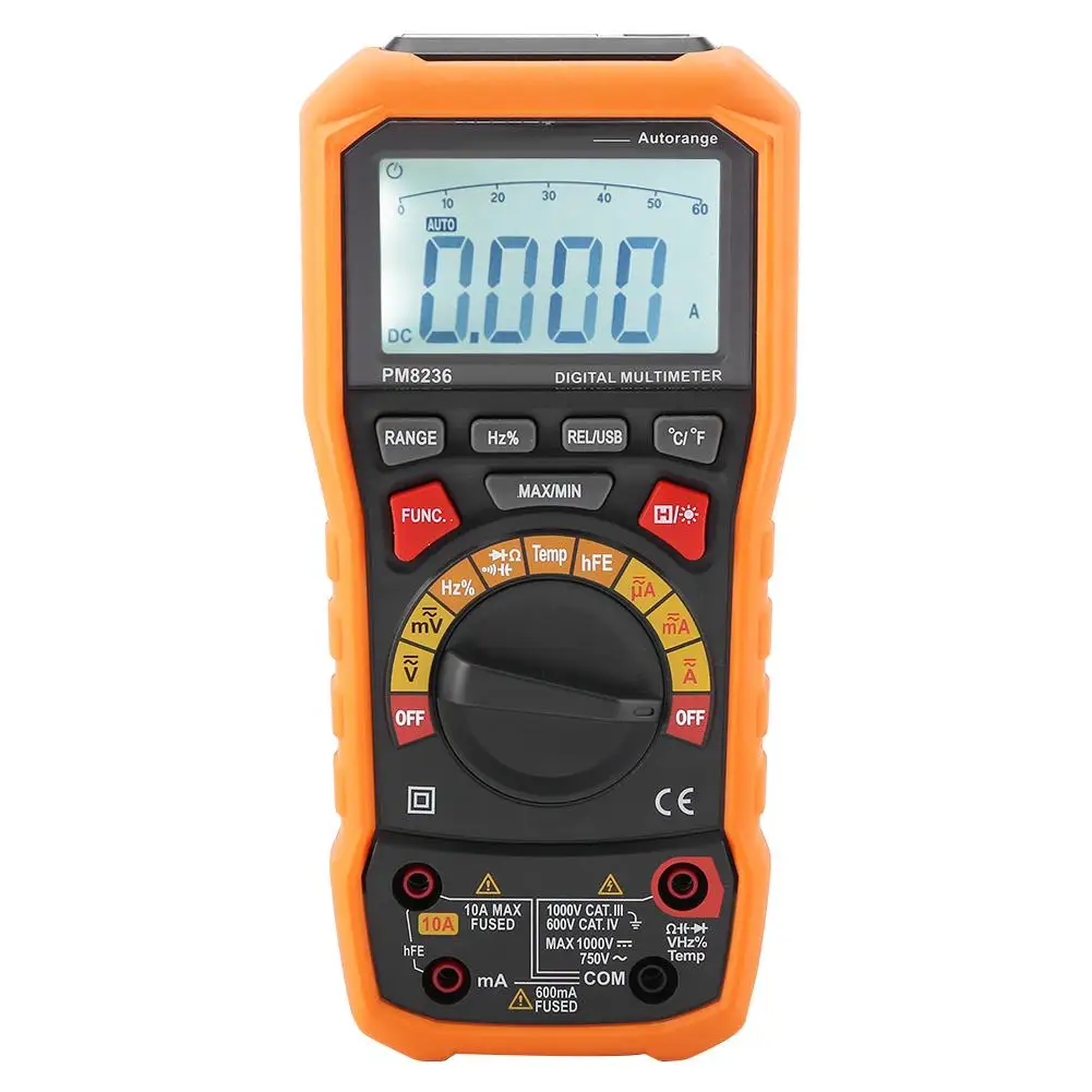 PEAKMETER PM8236 автоматический Диапазон Цифровой мультиметр температурная Емкость