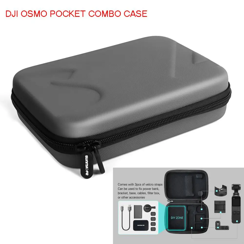 

Portable Carrying Case for DJI OSMO Mobile 2 Drone Bag With Mesh Pocket Battery Cable Handbag Waterproof Shockproof Box Handheld