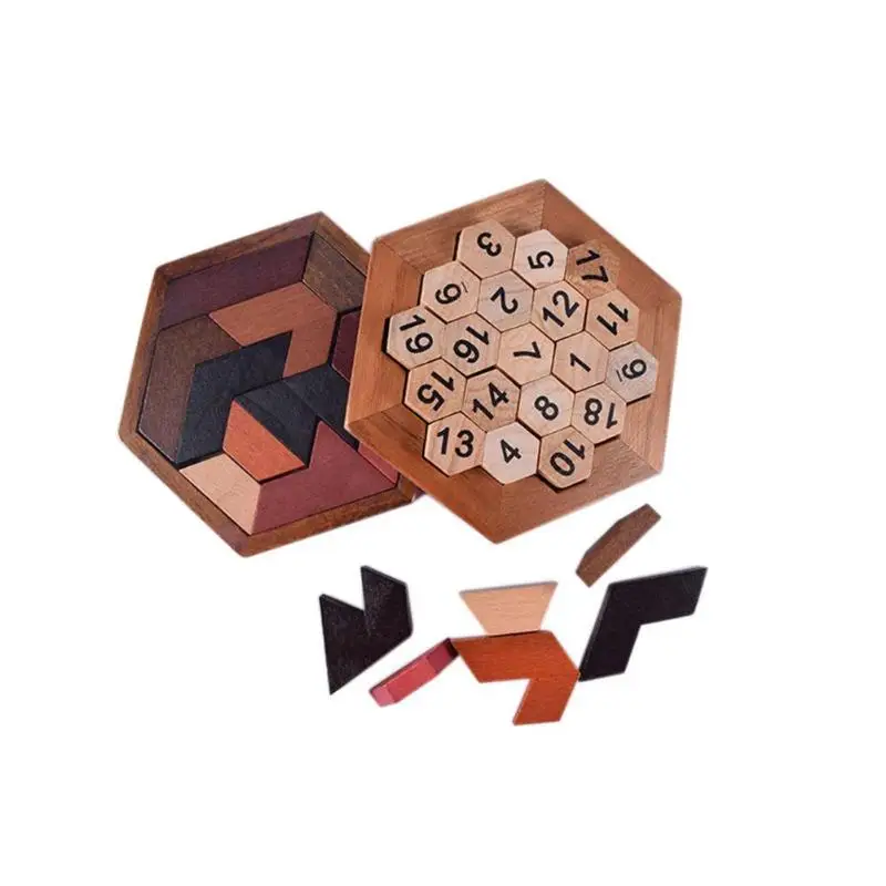 Геометрические формы Abnormity головоломки Дети деревянный номер Tangram доска игрушки