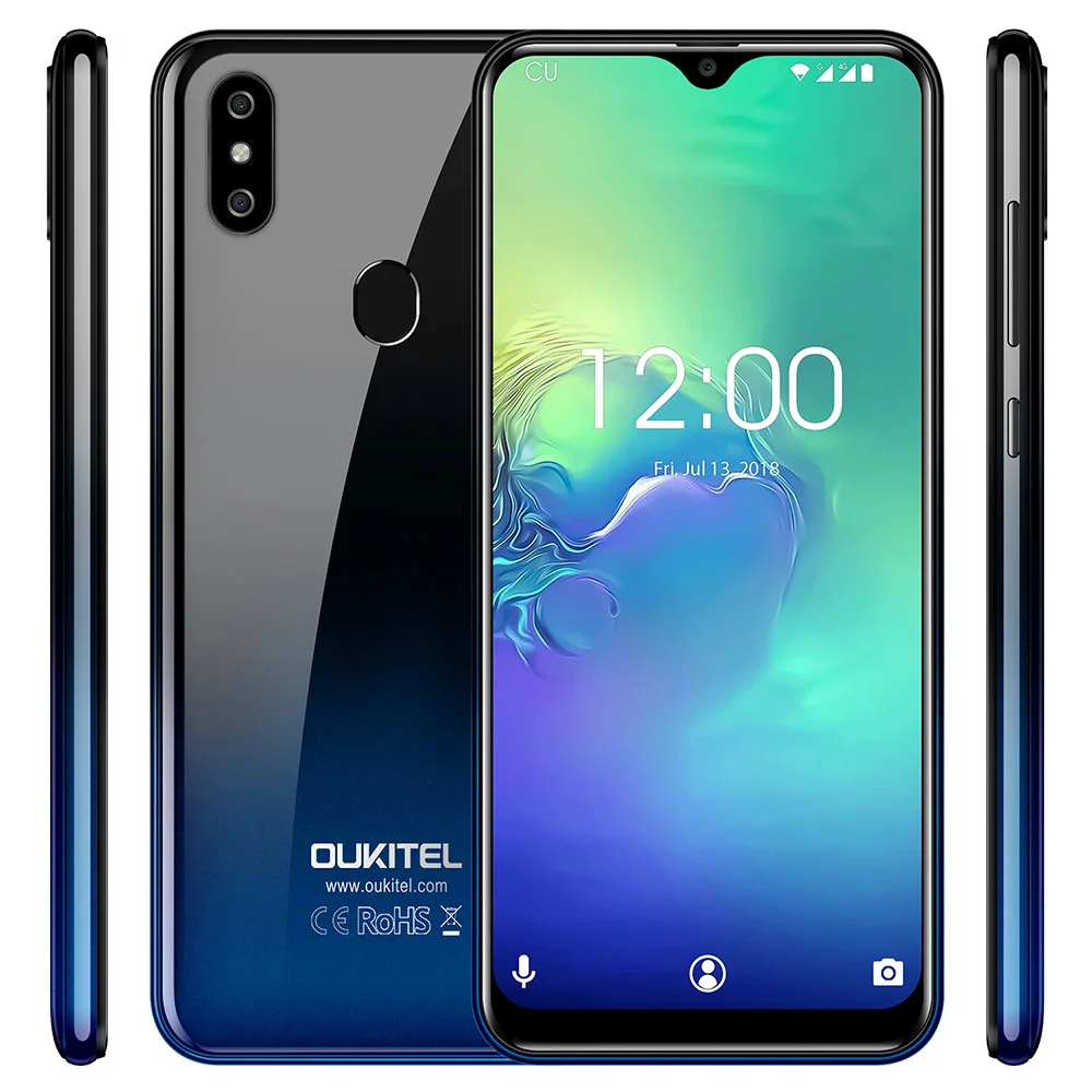 OUKITEL C15 Pro 4G Phablet 6 088 дюймов Android 9 0 MT6761 четырехъядерный 2 ГГц IMG GE8300 Гб ram 16 rom датчик