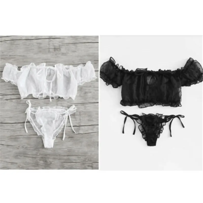 Женский пижамный комплект нижнее белье прозрачная Babydoll G String сексуальная пижама