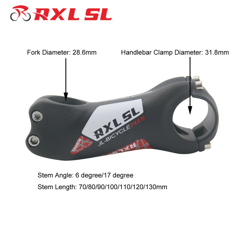 RXL SL велосипедный вынос руля 31 8 мм Углеродистые стебли 1 1/8 &quot(28 6 мм) ствол MTB труба