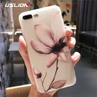 Чехол USLION с цветами для iPhone XS MAX XR XS, 3D рельефная задняя крышка с розами для iPhone X 8 7 6 6S Plus 5 SE, мягкие чехлы из ТПУ