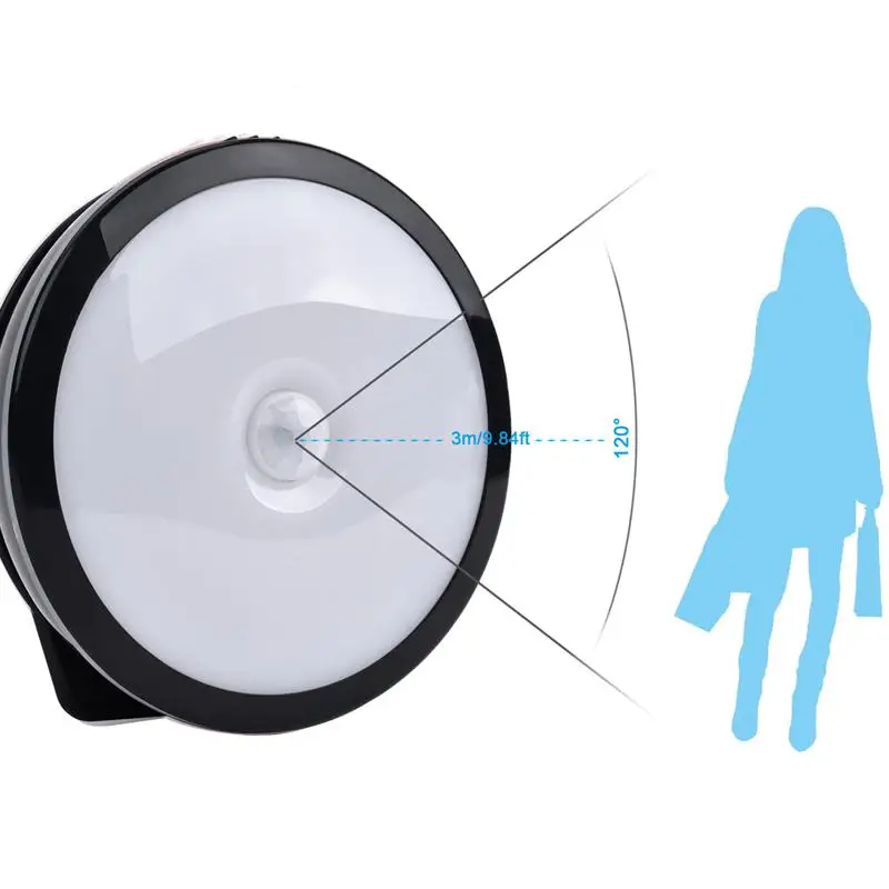 LED human body infrared sensor cabinet light bedside bathroom night 6led Rechargeable Battery 30s lighting 120 sensing | Лампы и