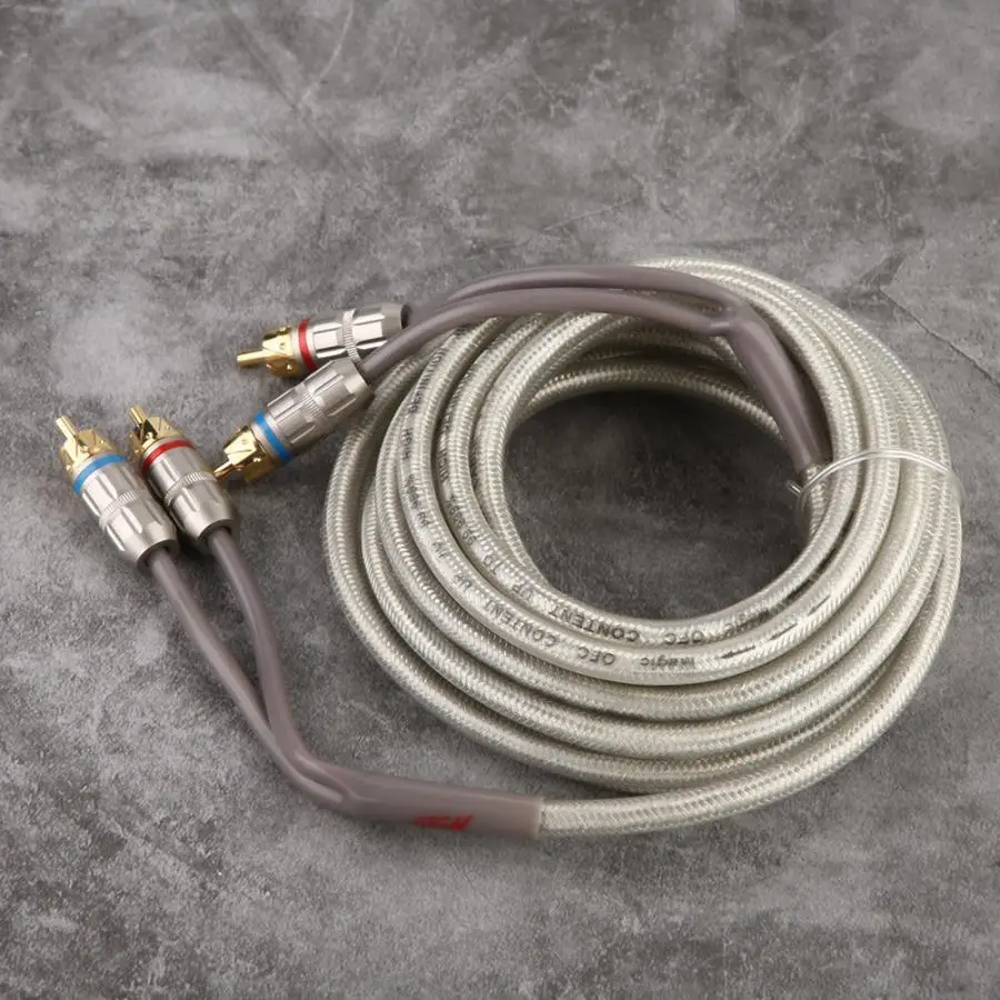 5 м автомобиля домашний стерео аудио сигнала Rca кабель усилитель сабвуфера провод