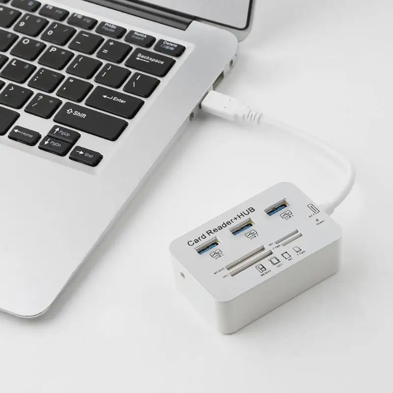 USB 3 0 Combo портовый считыватель карт высокоскоростной концентратор переходник