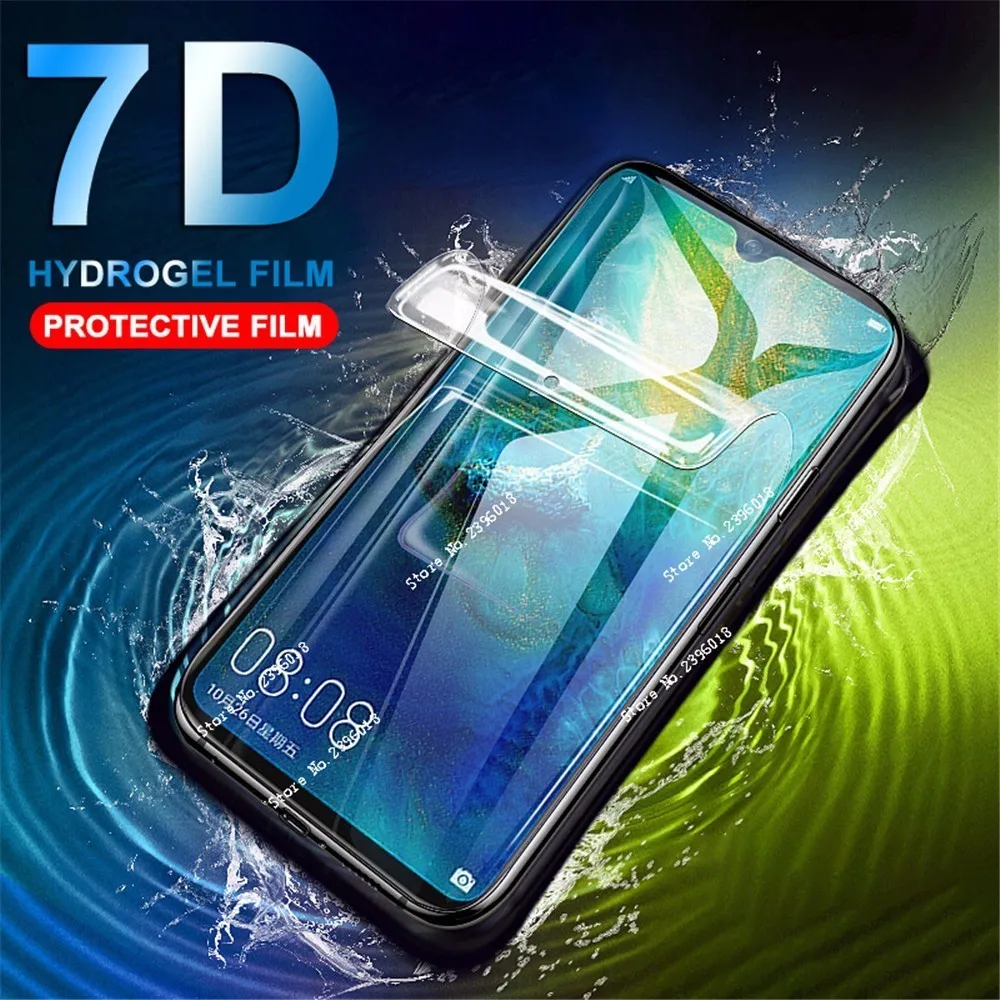 Мягкая Гидрогелевая защитная пленка 7D для Huawei Mate 20 P 30 Pro Lite на экран Nova 4 4E 3E 3i не