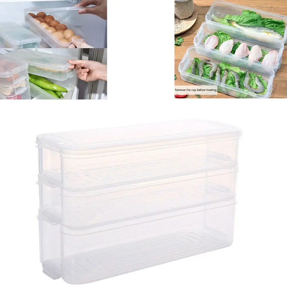 2019 Newest Hot Reusable Kitchen Fridge Food Fruit Storage Container Clear Preservation Box Case | Дом и сад