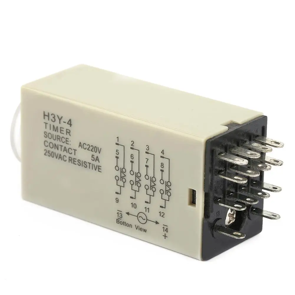 H3Y 4 питание от реле таймера задержки 0 60 минут времени AC 220V 5A 2019 высокое