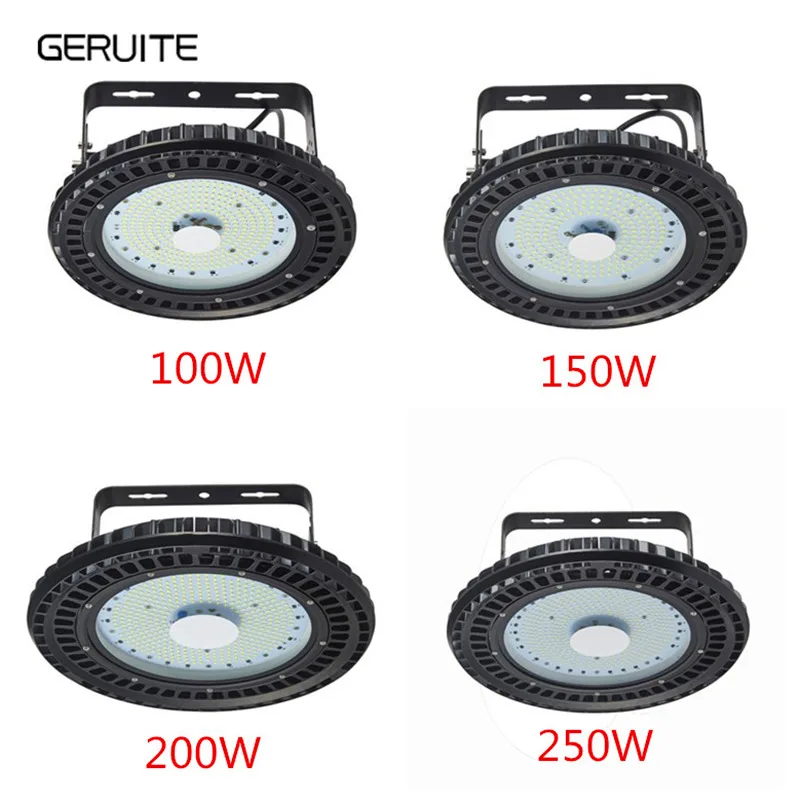 baratas Sala De Luz De Led, Lâmpada Da Iluminação 100w 150w 200w 250w Indústria De Ufo, 10 Peças, Smd 5730 220v Luzes De Teto Da Baía Alta 110v Iluminação Industrial