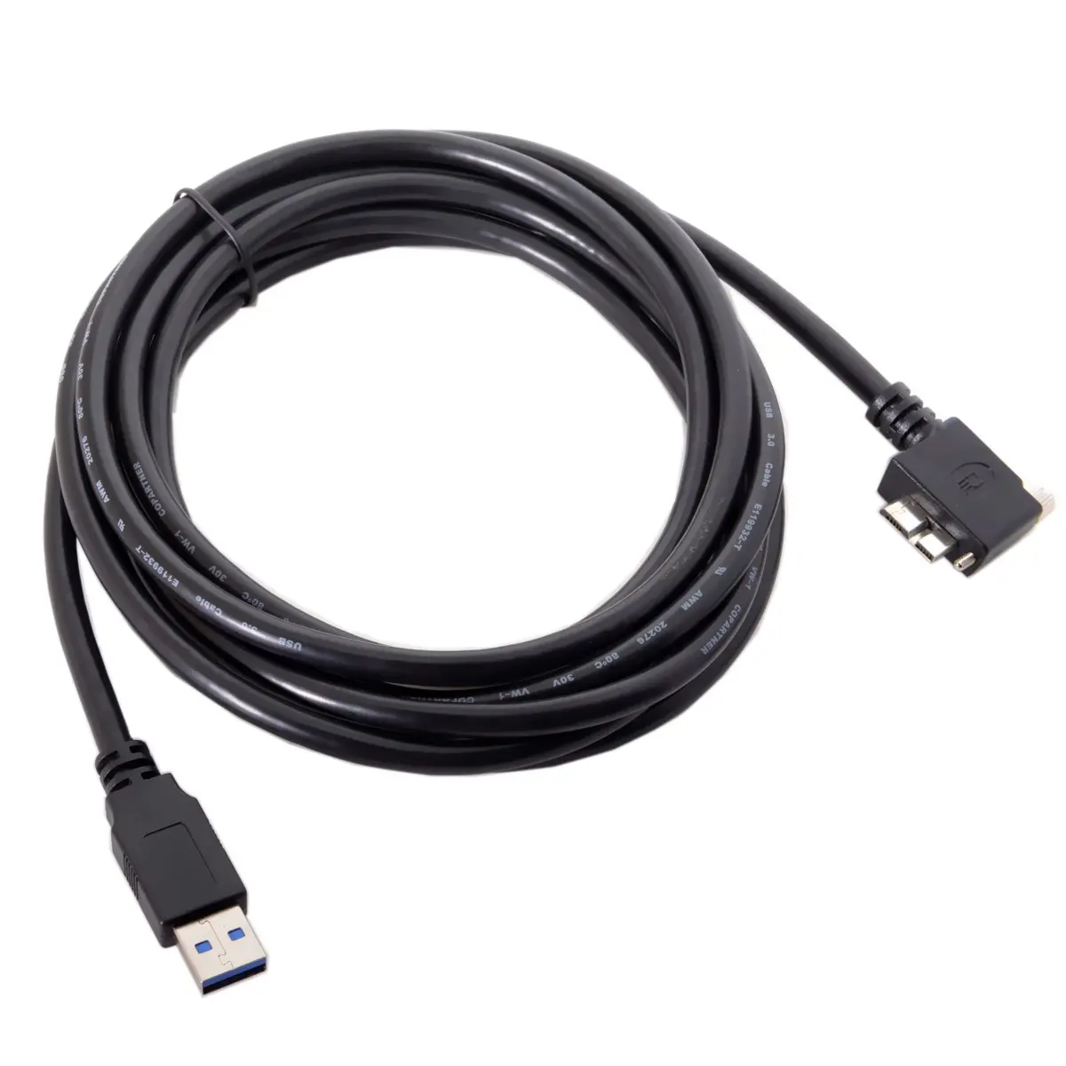Zihan USB 3 0 A Тип папа до 90 градусов левый Угловой Micro винт монтаж данных кабель для
