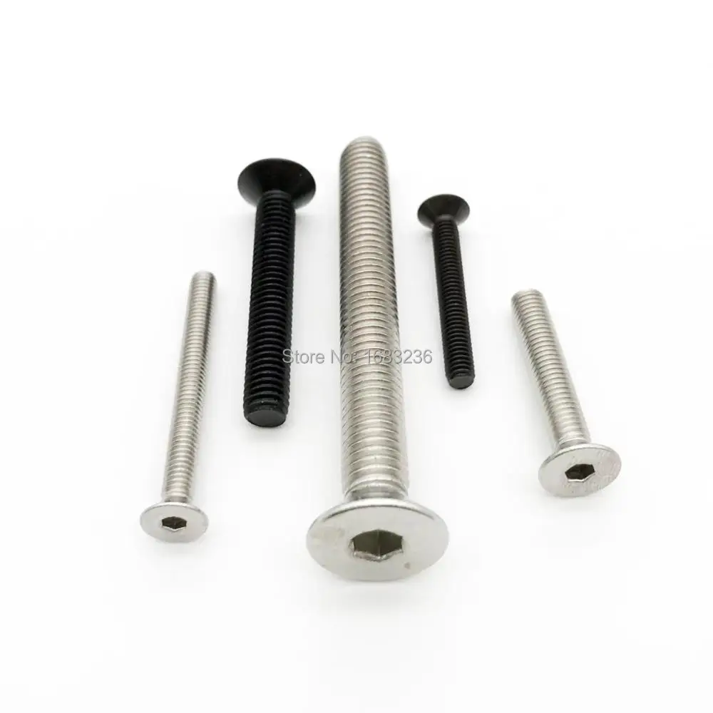 10/50 шт. M2 M2.5 M3 M4 M5 M6 Black grade 10 9 304 A2 Шестигранная розетка из нержавеющей стали плоский