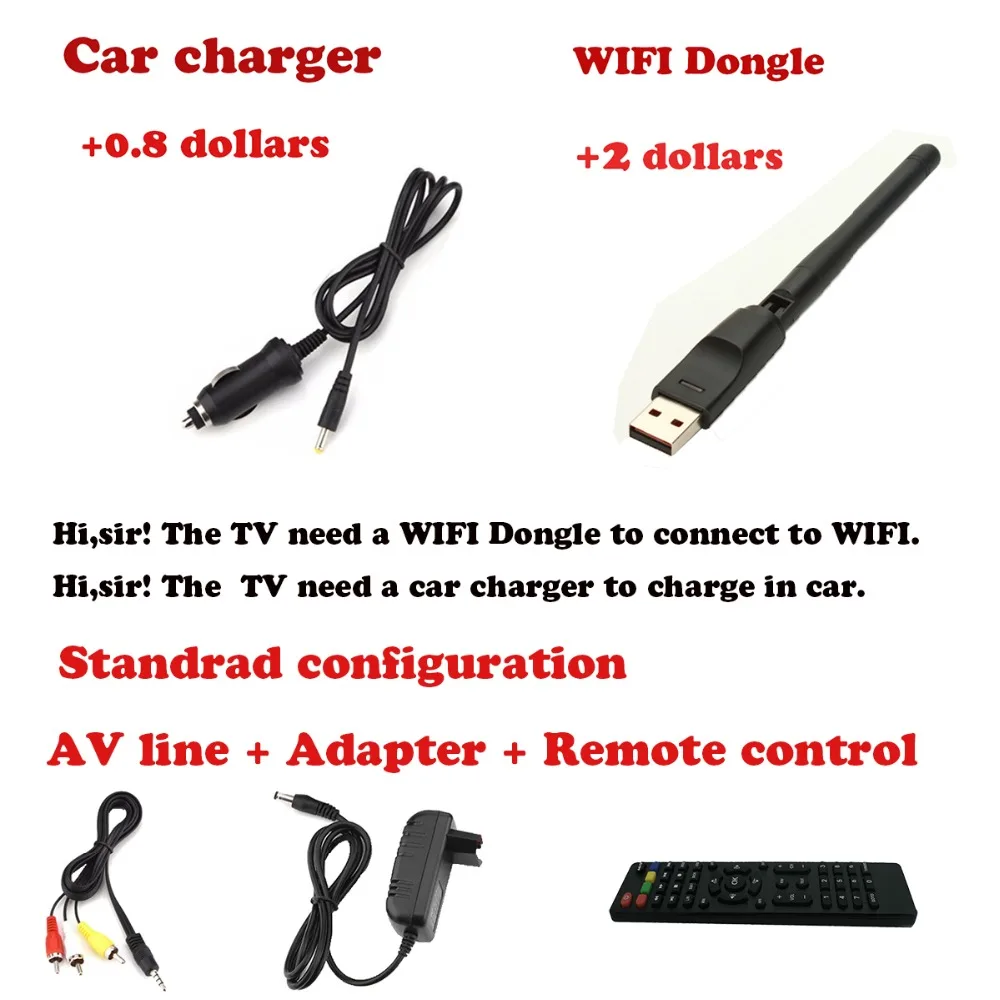 Бесплатно смотреть телевизор! Сильный siginal аккумуляторная 9 дюймов H.265 USB HD из