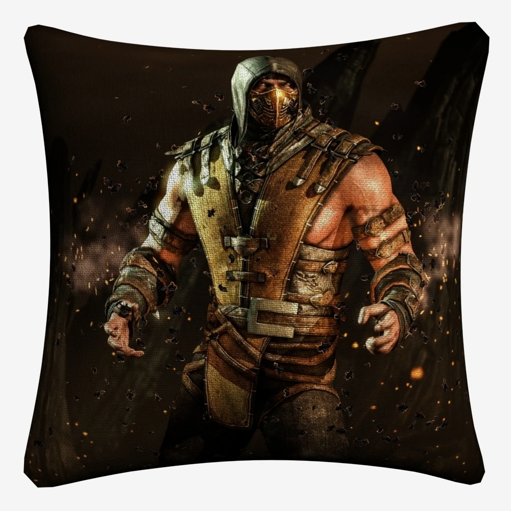 Mortal Kombat Video Game Figures Decorative Linen Cushion Covers For Sofa 45x45cm Cotton Throw Pillow Case Home Decor Almofada | Дом и сад