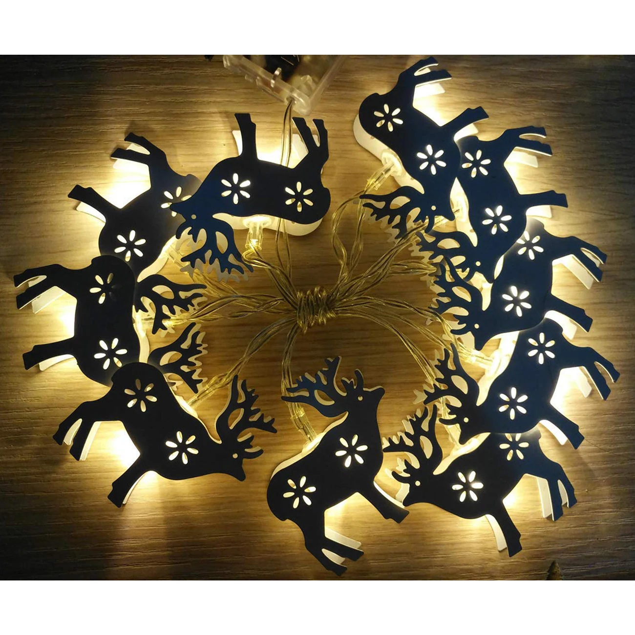 Deer LED Light String 7.2 Feet 20 Metal Battery Operation Fairy Christmas Indoor Outdoor Decoration Wedding Famil | Освещение