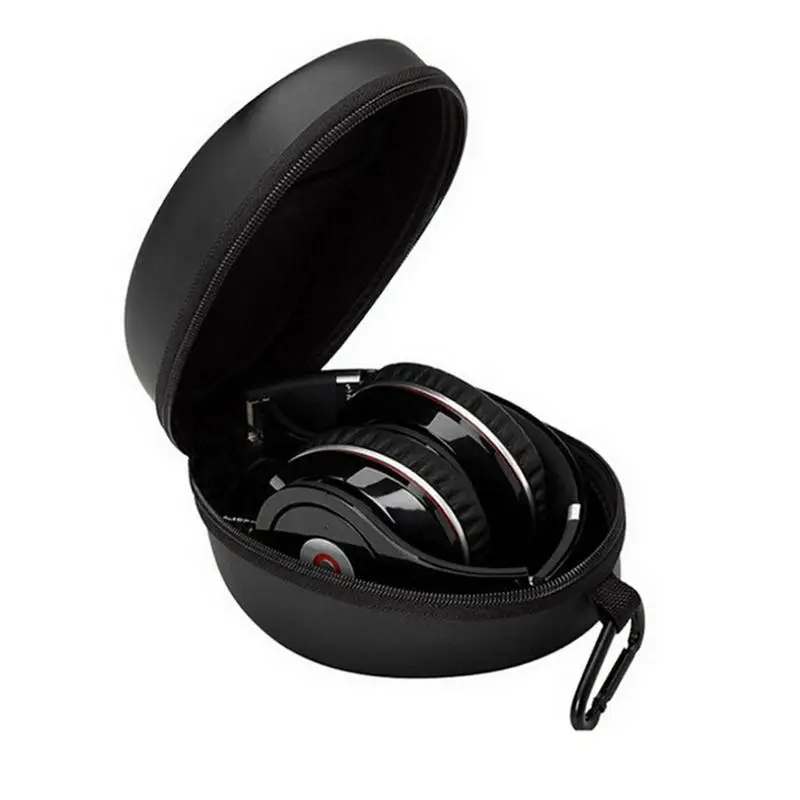 Портативный из PU искусственной кожи на молнии сумка для хранения наушников Bluetooth
