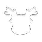 Рождественская форма из нержавеющей стали с головой оленя счастья, милая форма для резки печенья, формы для торта, форма для фруктов и сахара, инструменты для выпечки