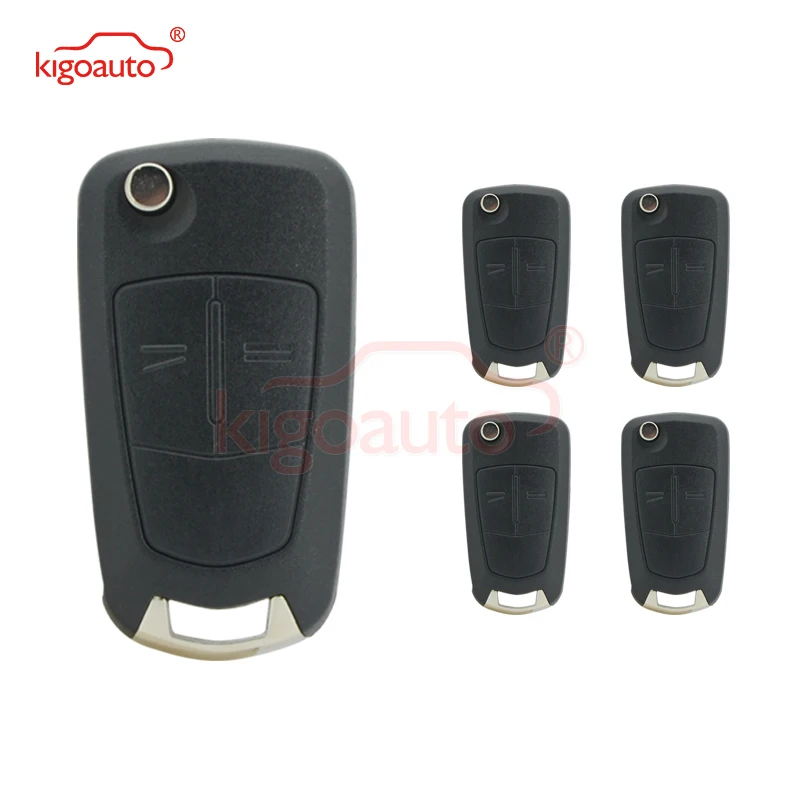 Kigoauto 5 шт. 93178494 флип ключ 2 кнопки 433 МГц телефон чип HU100 736 743 A для Opel Astra H Zafira B 2006 2007