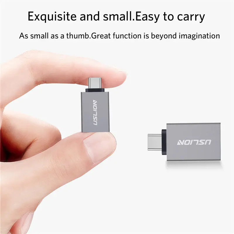 Переходник USLION с USB Type c на Usb 3 0 переходник OTG C для Samsung Galaxy S8 S9 адаптер поддержкой