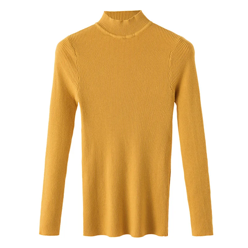 PEONFLY 2019 New-coming Autumn Turtleneck Pullovers Sweaters Primer shirt long sleeve Short Korean Slim-fit tight sweater | Женская
