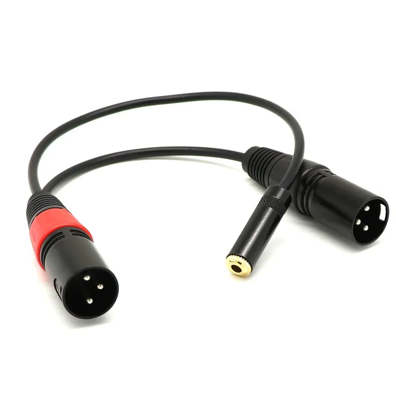 Top Deals 3.5mm socket (female) to 2x XLR male 20cm |