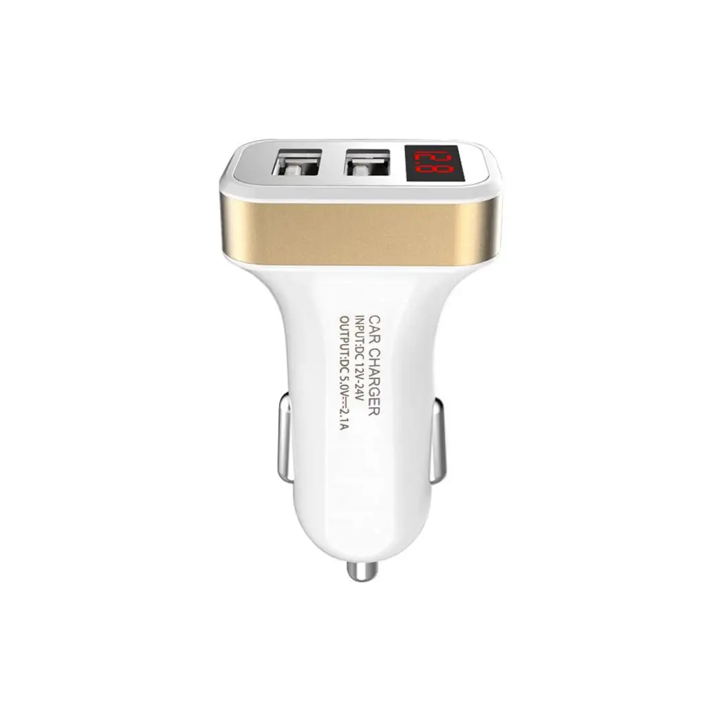 СВЕТОДИОДНЫЙ цифровой дисплей постоянного тока 12 V 24 Dual Порты usb 5 0 2.1A автомобиля