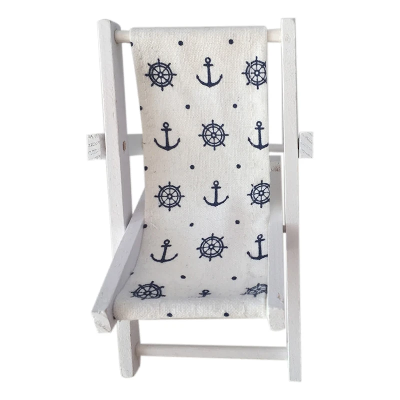 Мини пляжное кресло с узором складной деревянный стул Ремесло Декор подарок на