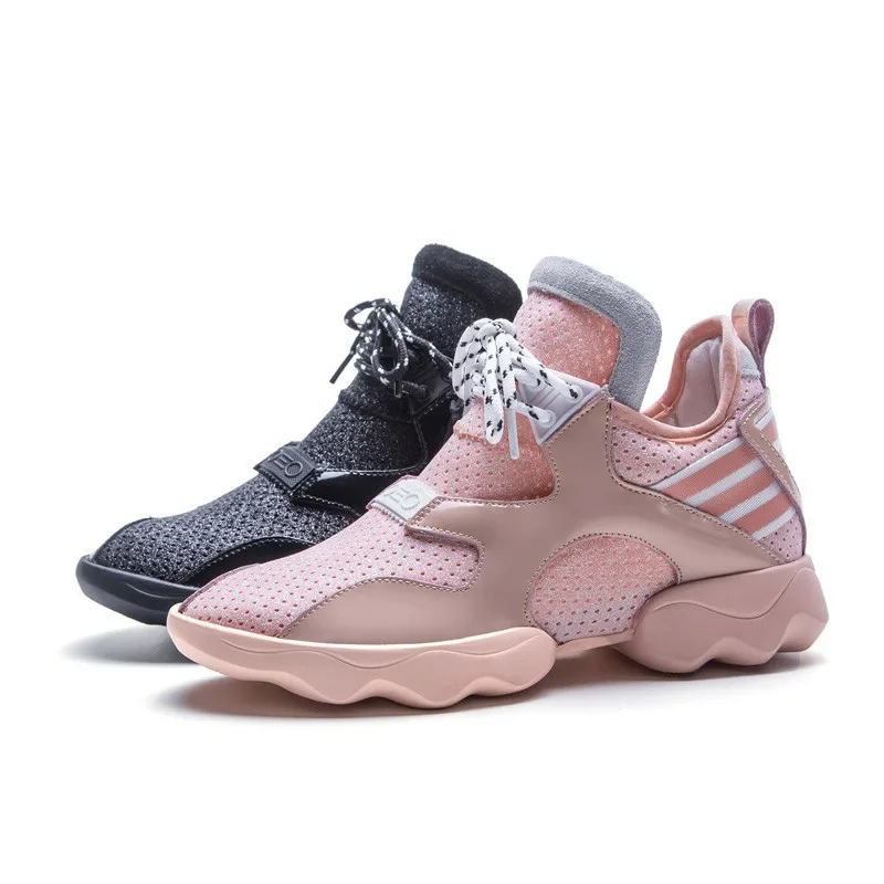 Женские кроссовки на плоской платформе Новинка 2019 года женская повседневная