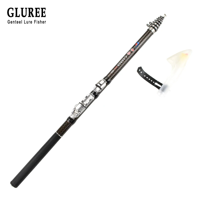GLUREE 30T карбоновая спиннинговая телескопическая Рок Удочка 1 8/2 1/2 4/2 7/3 0/3 6 м MH