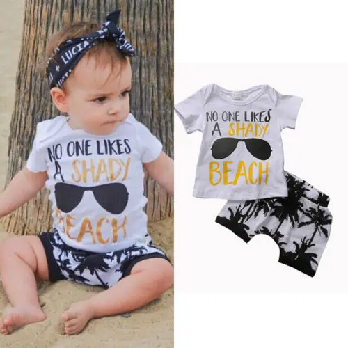 AU Stock/летний пляжный костюм из 2 предметов для маленьких мальчиков Camiseta топы +