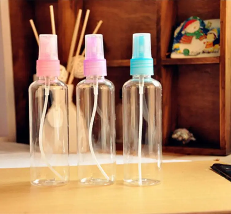 new 100ml atomizing spray bottle Refillable Bottles small watering can plastic sub-bottling cosmetic 100pcs | Красота и здоровье
