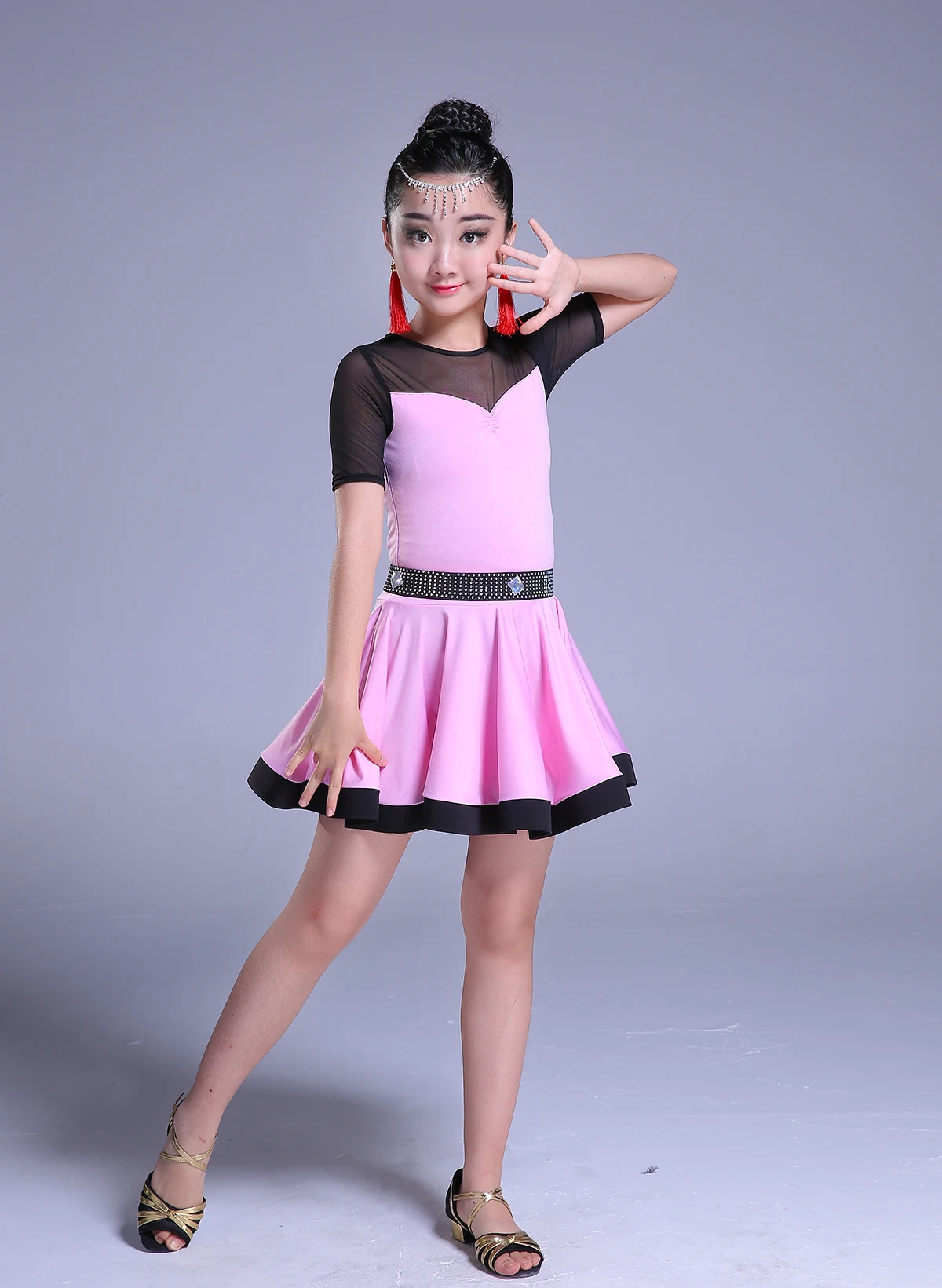 girls latin dance dress ballroom competition for child kids samba rumba salsa Cha dresses tango costumes practice dancing |