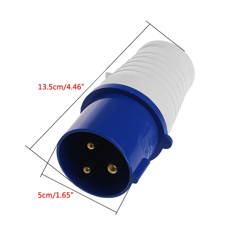 32 Amp 3 Pin Plug 220 - 250 Volt 2P+E IP44 32A Generator Duty Heavy Weatherproof | Обустройство дома