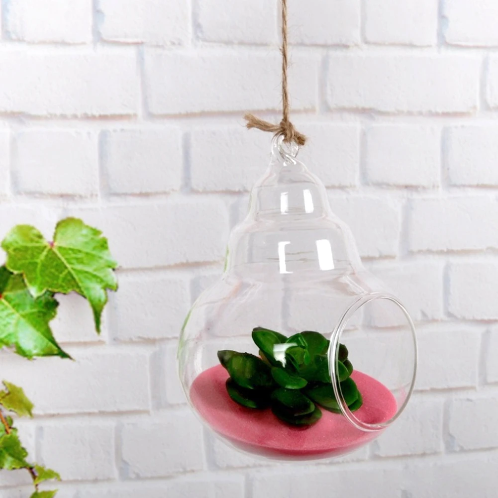 DIY прозрачный стеклянный подвесной каплевидный канат в форме тыквы Террариум для